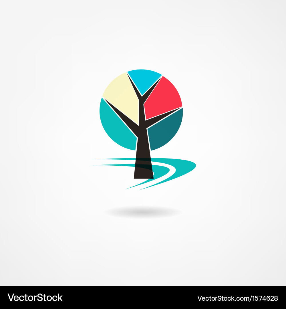 Tree Icon Set vector image