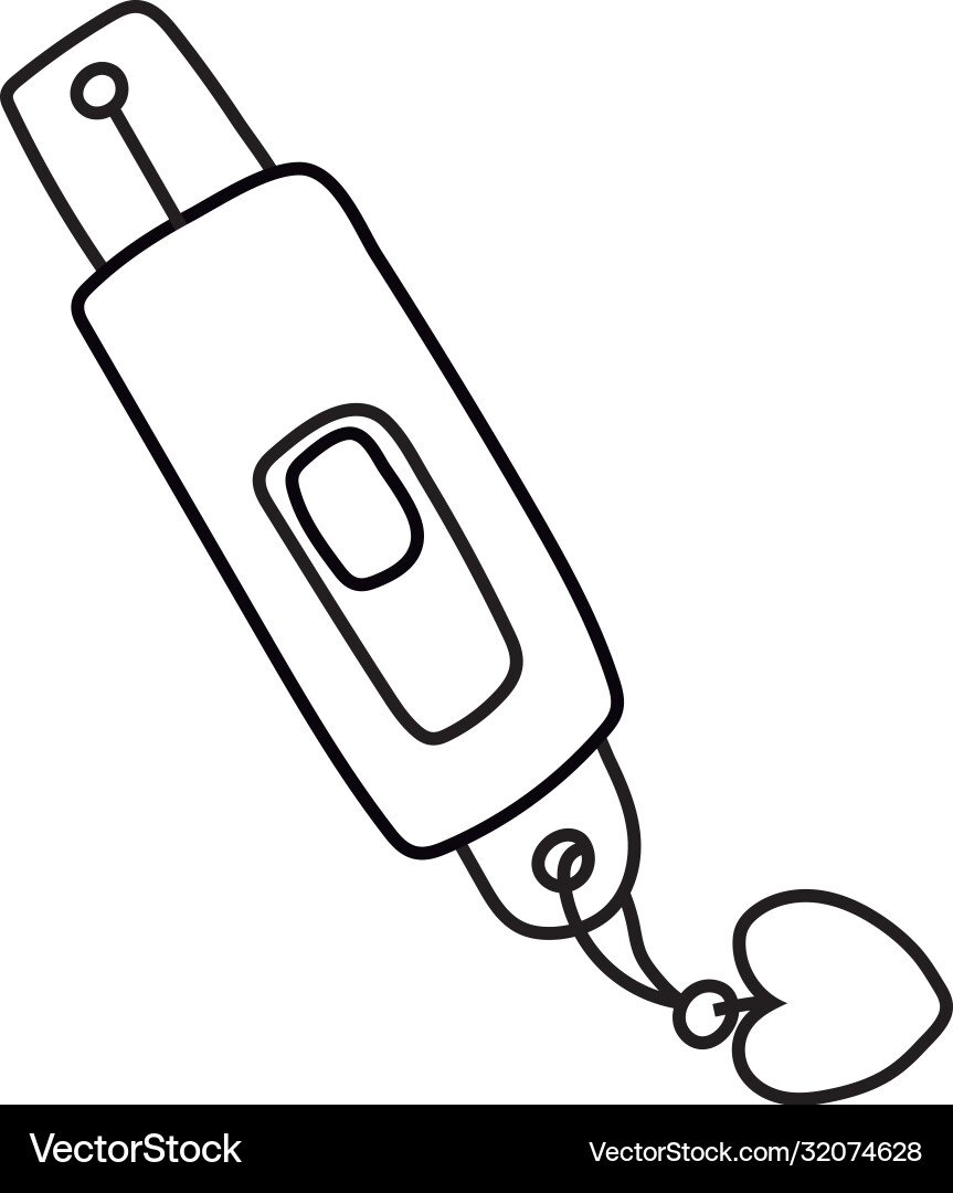 Usb memory line style icon Usb memory line style icon vector image