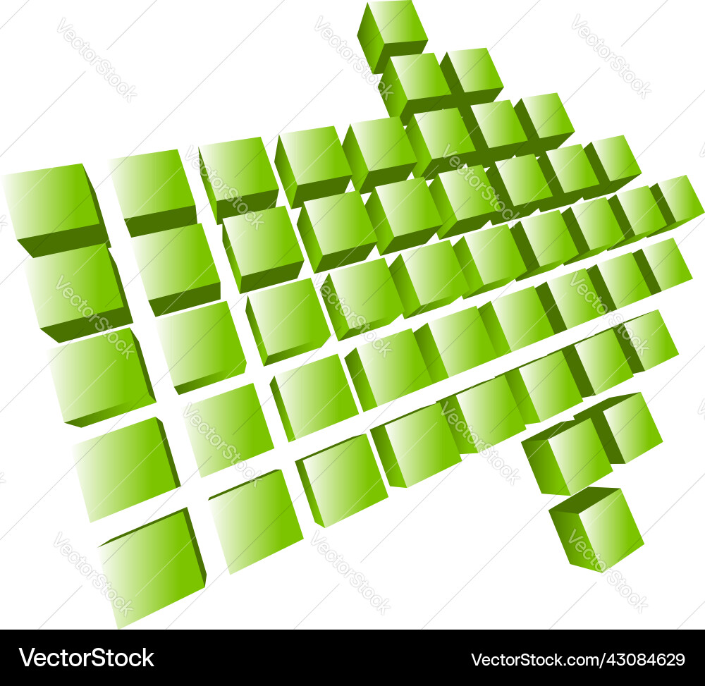 3d perspective arrow pointer icon cursor shape Vector Image