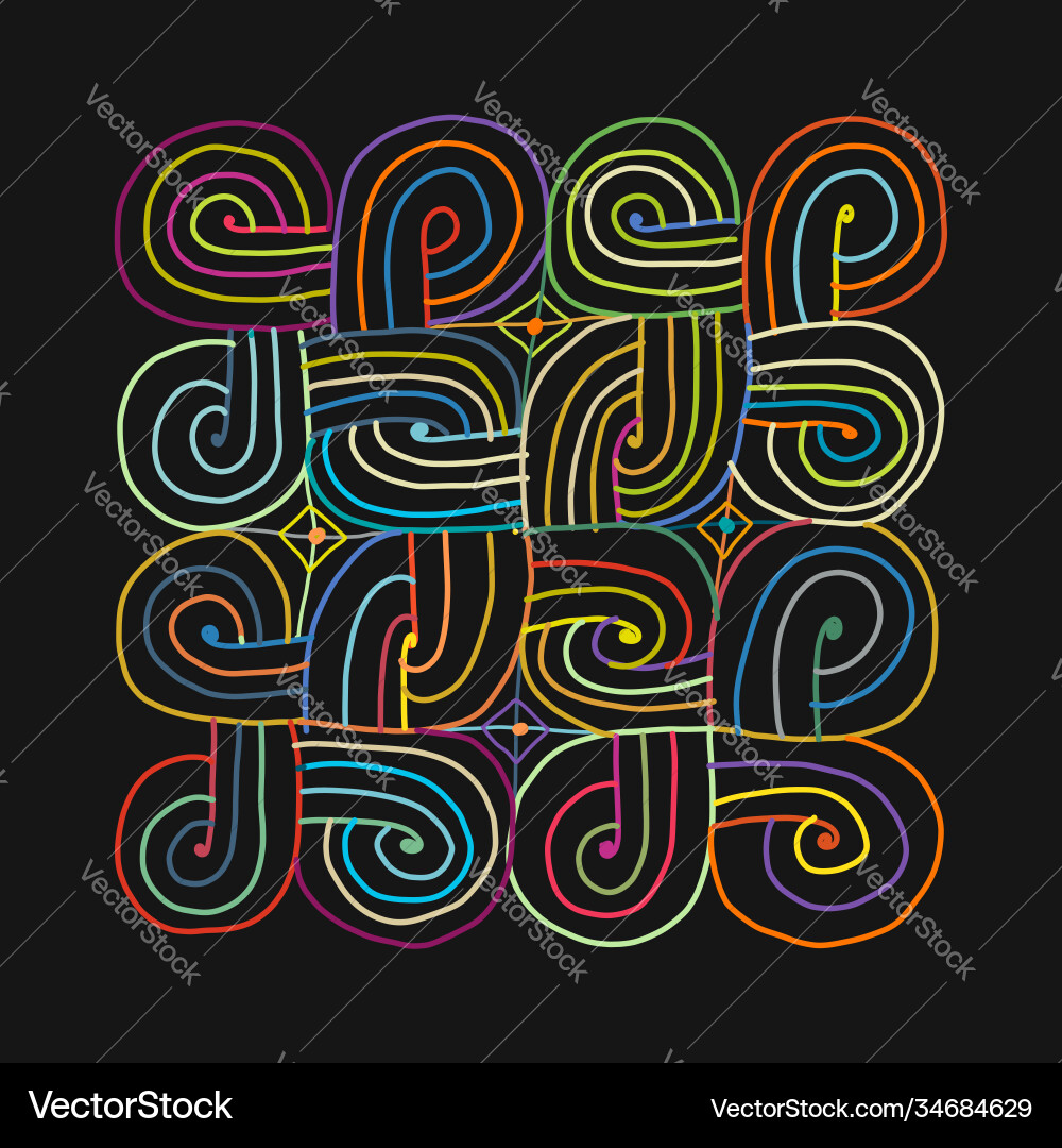 Abstract decor design element colorful lines Vector Image