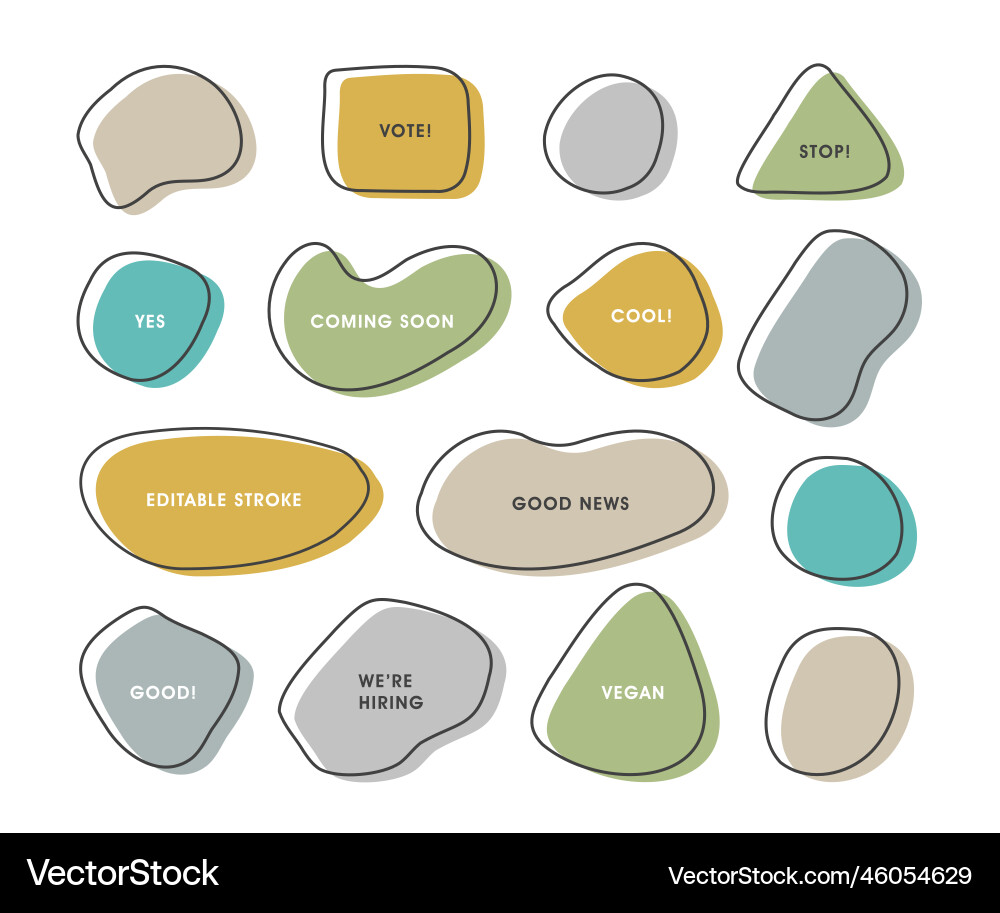 Abstract handwriting speech bubble and round vector image