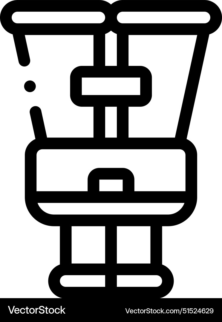 Binoculars icon thin linear style design isolated Vector Image