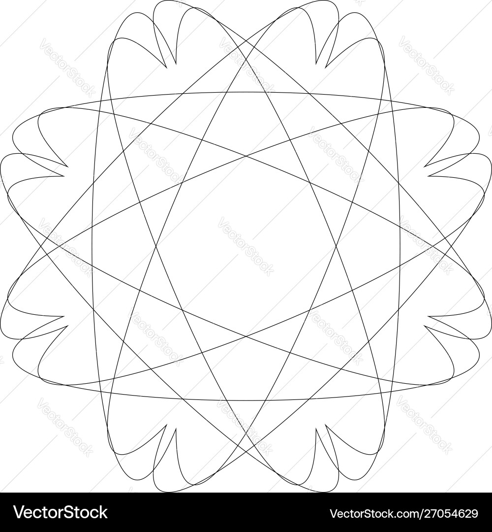 Circular geometric design elements with editable Circular geometric design elements with editable Vector Image