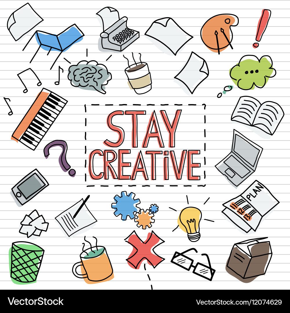 Creating process set vector image