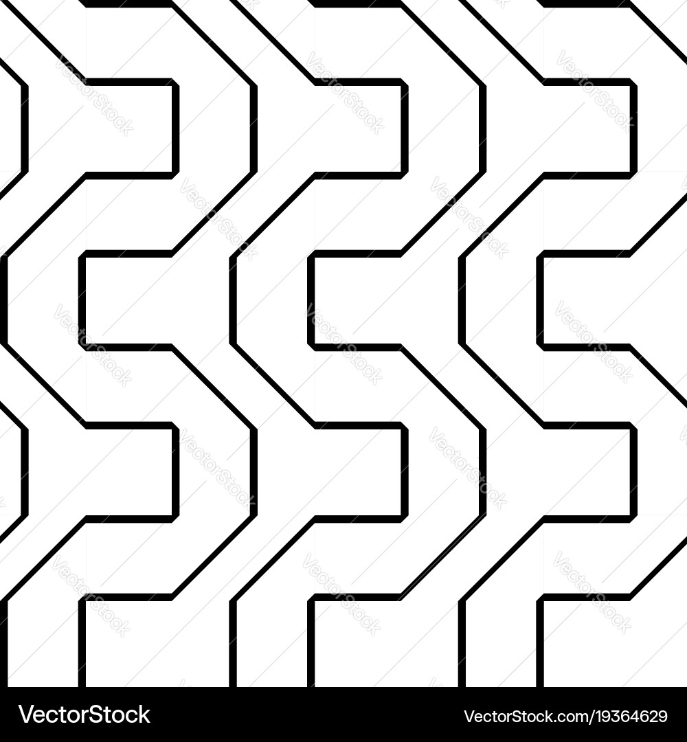 Design seamless monochrome zigzag pattern Vector Image