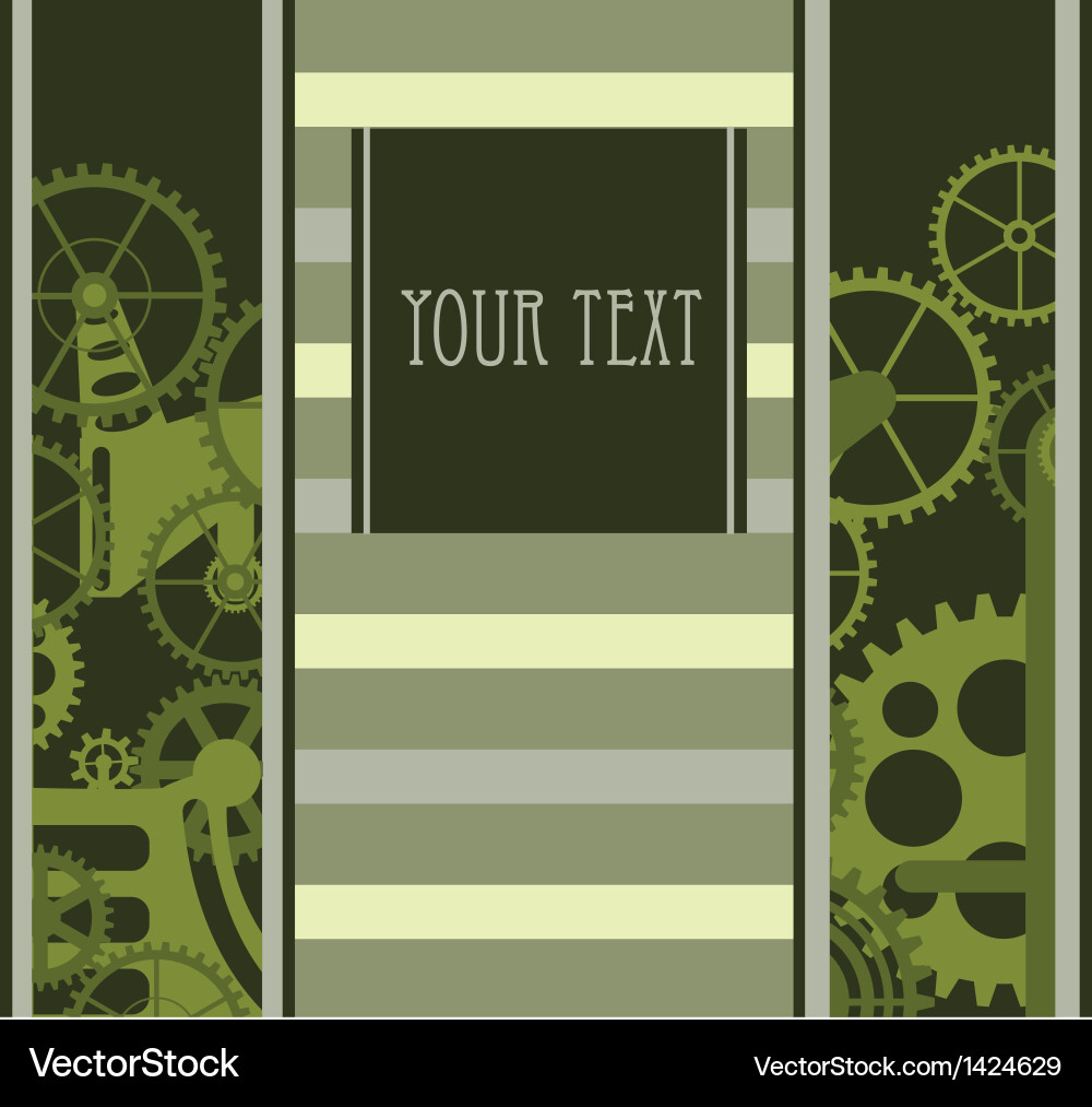 Interlocking Gears - Mechanical Pattern vector image