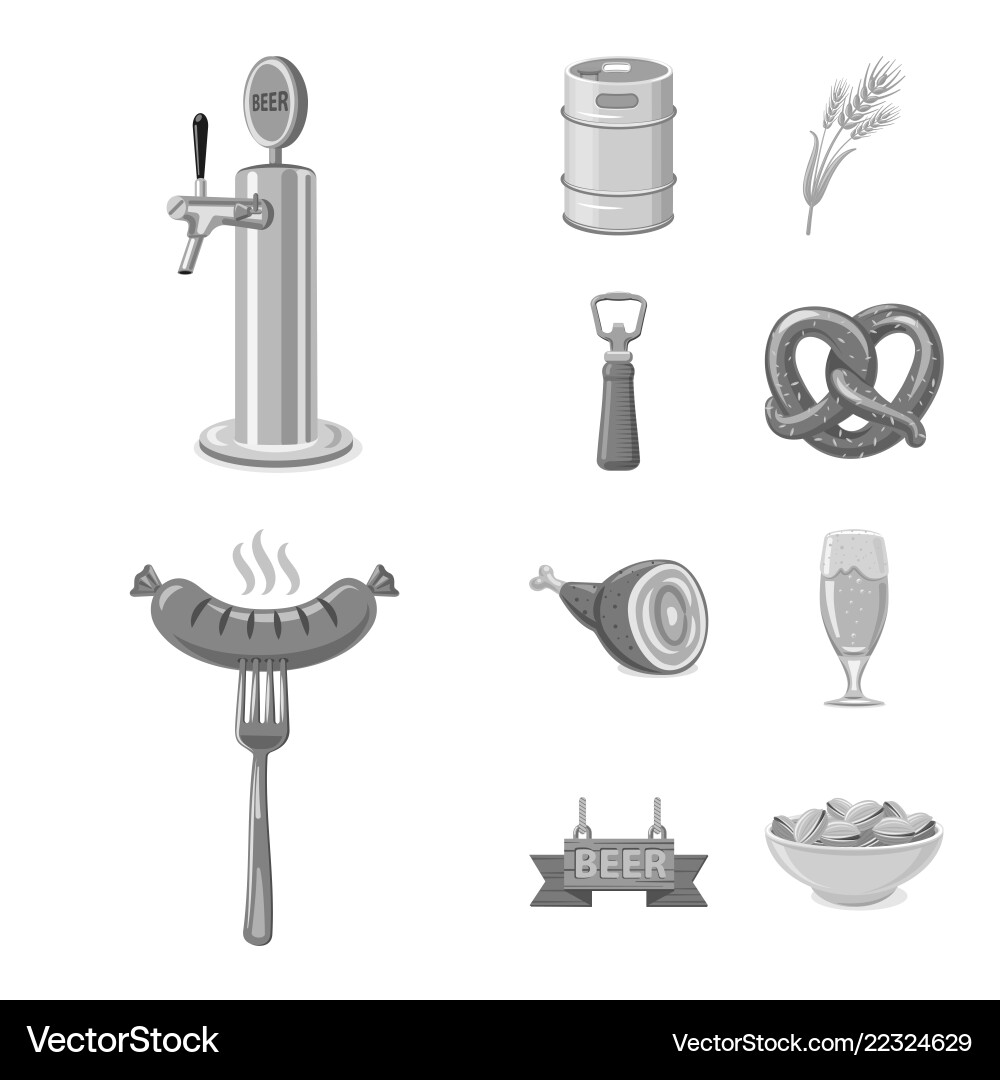 Isolated object of pub and bar logo collection Isolated object of pub and bar logo collection Vector Image