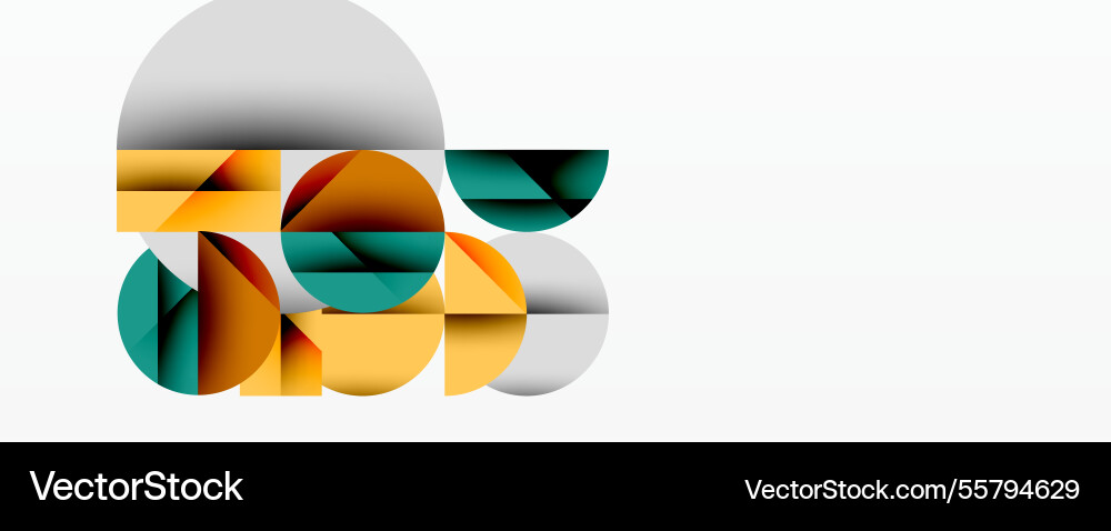 Modern abstract composition with layered circles Vector Image