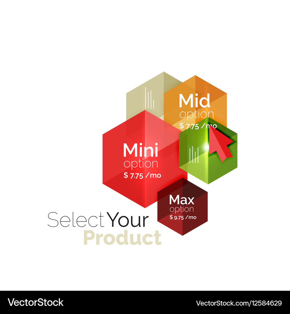 Option select template vector image