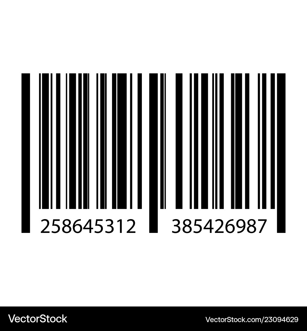 Realistic bar code icon vector image