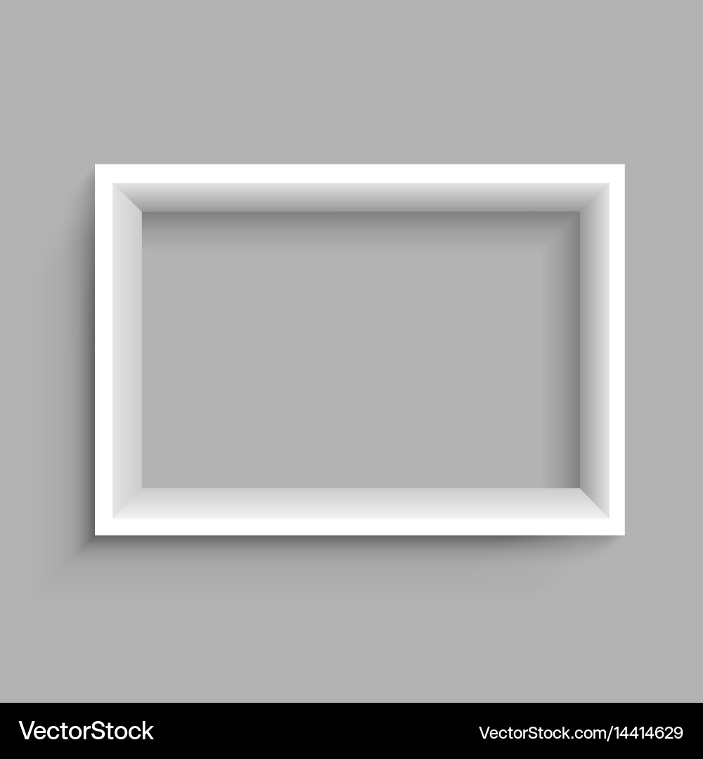 Rectangular vertical white shelf vector image