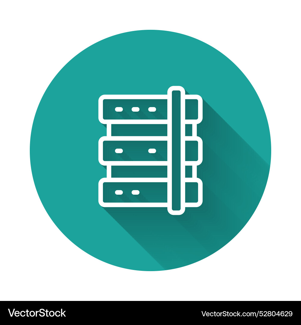 White line server data web hosting icon isolated White line server data web hosting icon isolated vector image