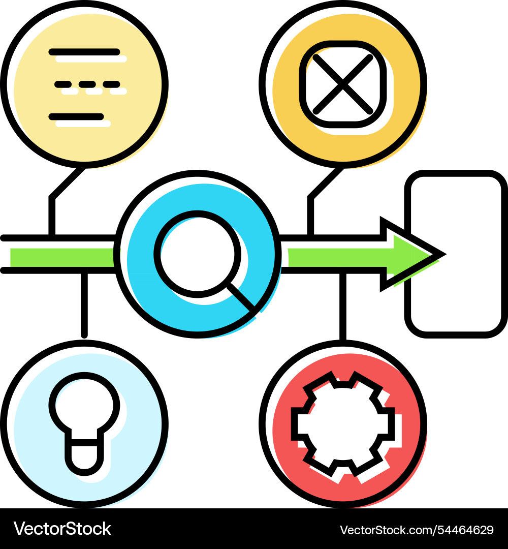 Wizard of oz testing ux ui color icon Wizard of oz testing ux ui color icon Vector Image