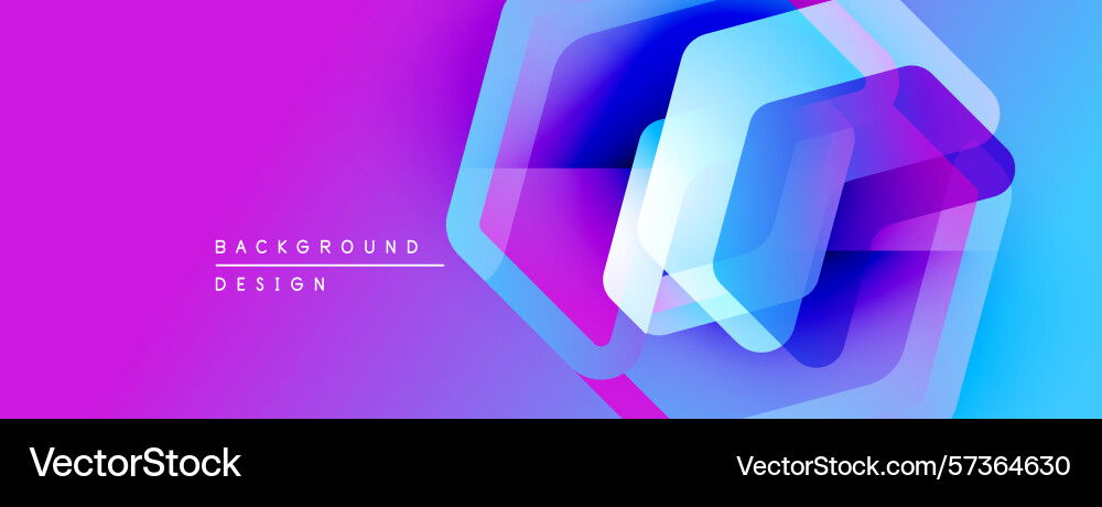 Abstract geometric shapes overlap creating Vector Image