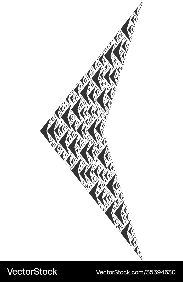 Arrowhead left recursive composition itself Arrowhead left recursive composition itself vector image