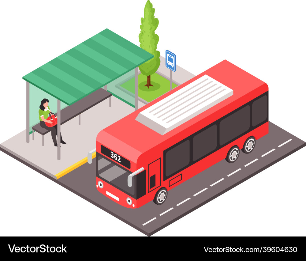 Bus stop icon Royalty Free Vector Image - VectorStock