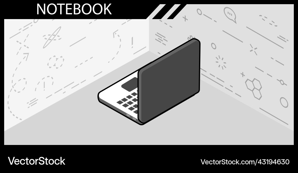 Notebook isometric design icon web 3d colorful Notebook isometric design icon web 3d colorful vector image