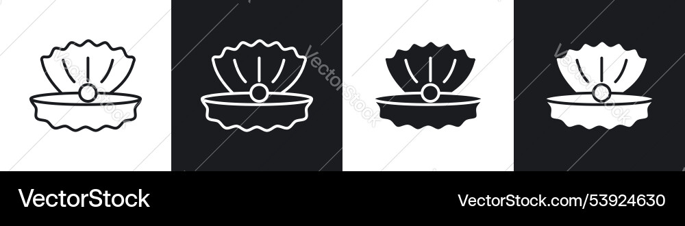 Pearl in the open shell icon Pearl in the open shell icon Vector Image