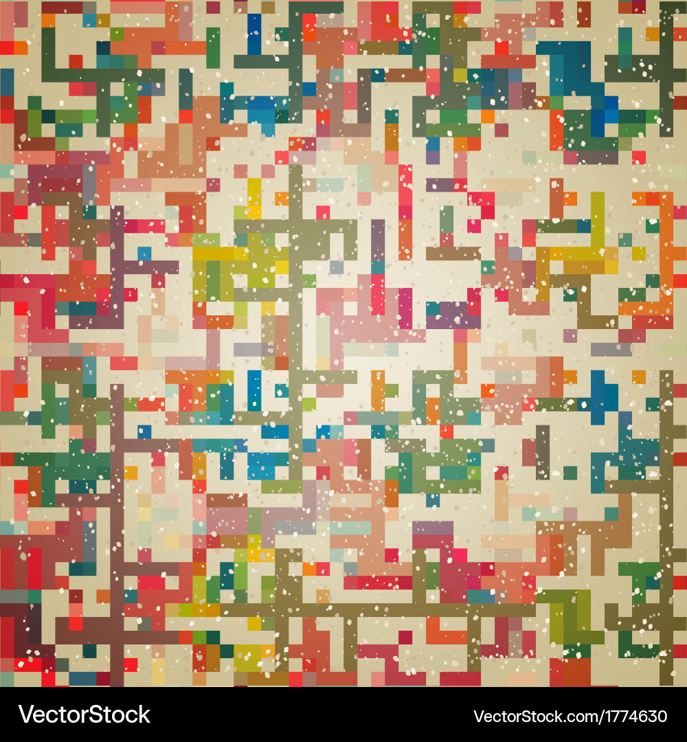 Seamless pattern - abstract mosaic background vector image