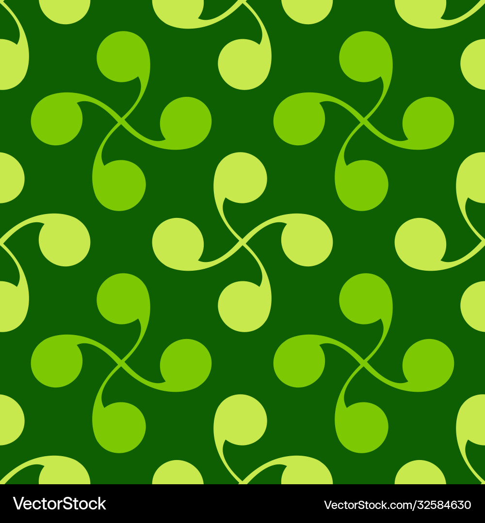 Seamless pattern with basque cross lauburu vector image