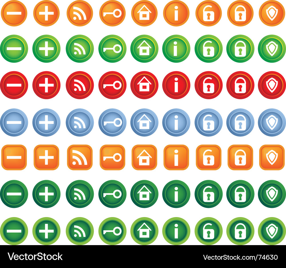 Web Icons Set Vector Image