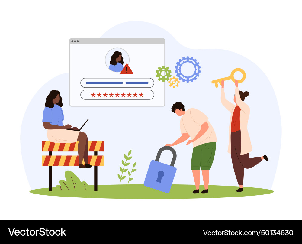 Wrong password notification of security Wrong password notification of security vector image