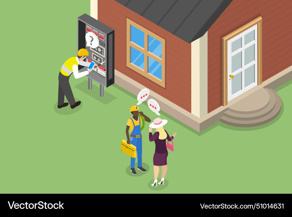 3d isometric flat Vector Image