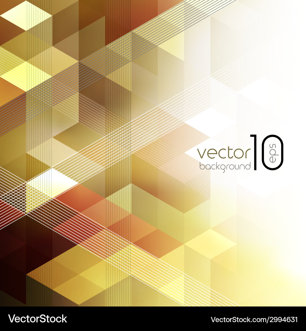 Abstract geometric background with cube vector image