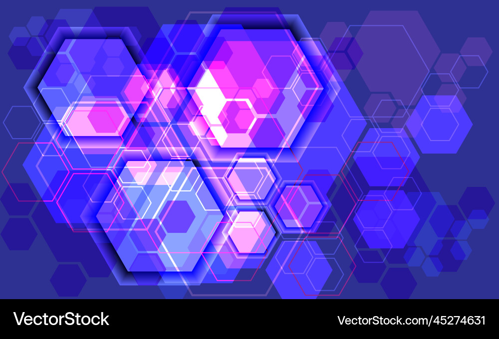 Abstract Technology Hexagon Pattern vector image