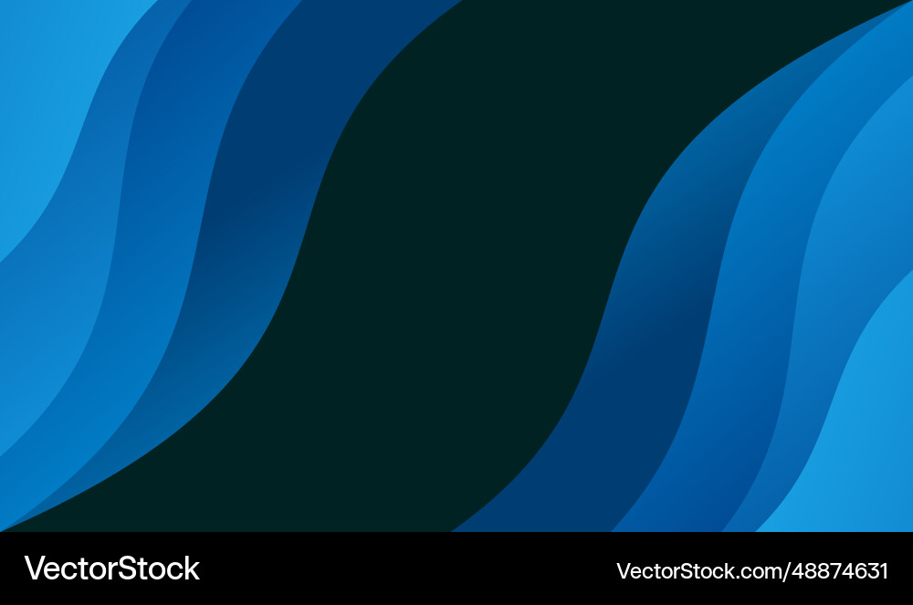 Blue wave gradient design background abstract vector image