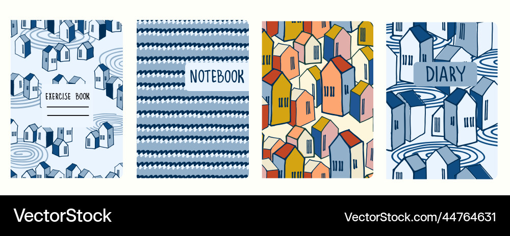 Cover page templates based on seamless patterns Cover page templates based on seamless patterns vector image