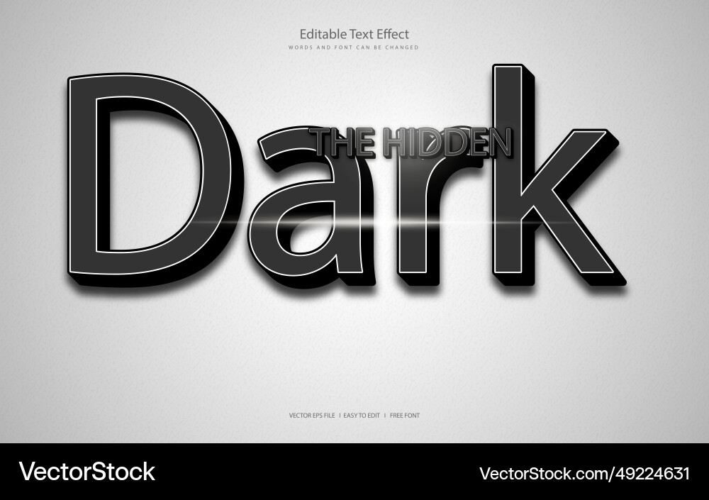 Editable 3d text effect styles Editable 3d text effect styles Vector Image