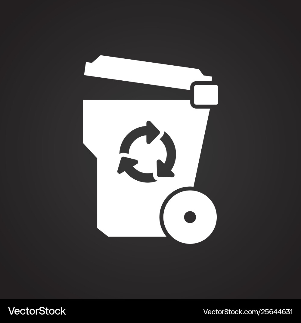 Garbage related icon on background for graphic Garbage related icon on background for graphic vector image