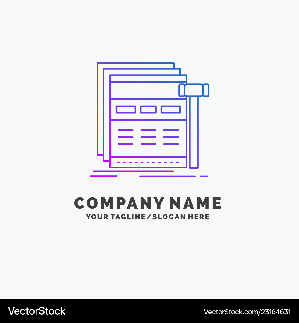 Internet page web webpage wireframe purple Internet page web webpage wireframe purple vector image