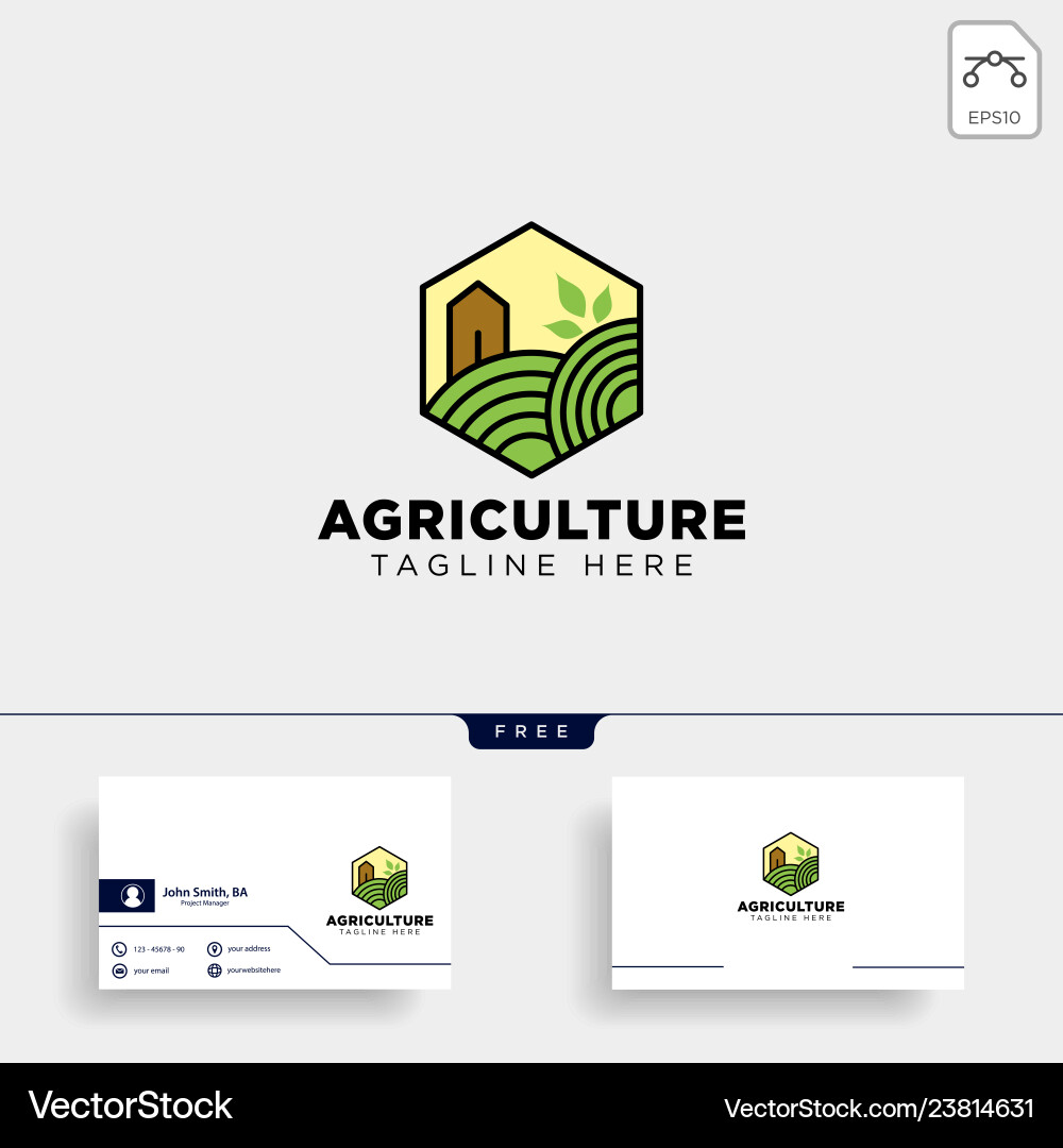 Landwirtschaft umweltfreundliche Linie Kunst Logo Vorlage Symbol Landwirtschaft umweltfreundliche Linie Kunst Logo Vorlage Symbol vektorbild