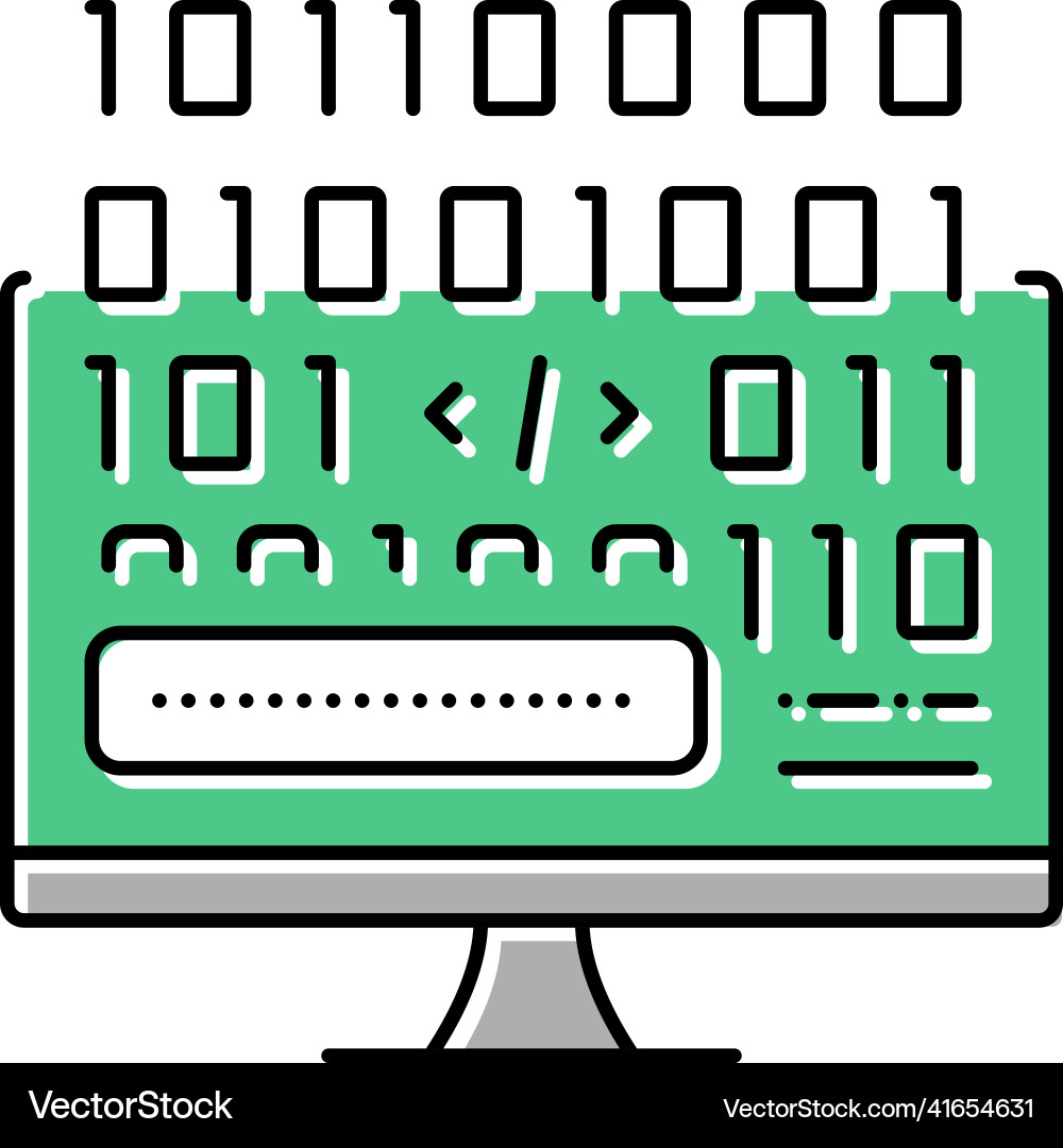 Microcode development color icon Microcode development color icon Vector Image