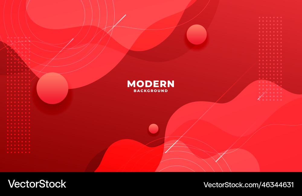 Modern fluid red gradient banner with curve shapes Vector Image