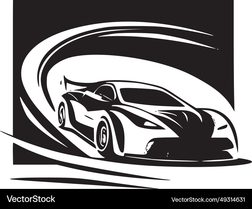 Racing - schwarz und weiß Racing - schwarz und weiß vektorbild