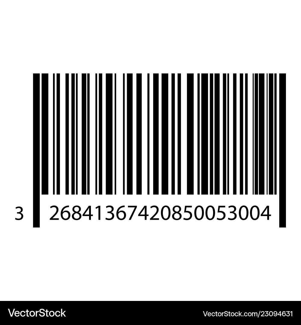 Realistic bar code icon Realistic bar code icon vector image