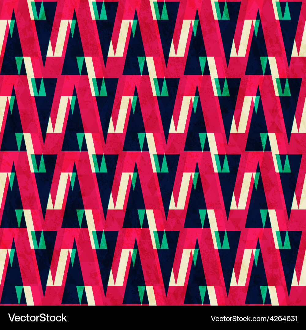 Red triangle seamless pattern vector image