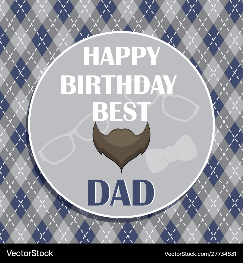 Retro style typographic design card with a beard Vector Image