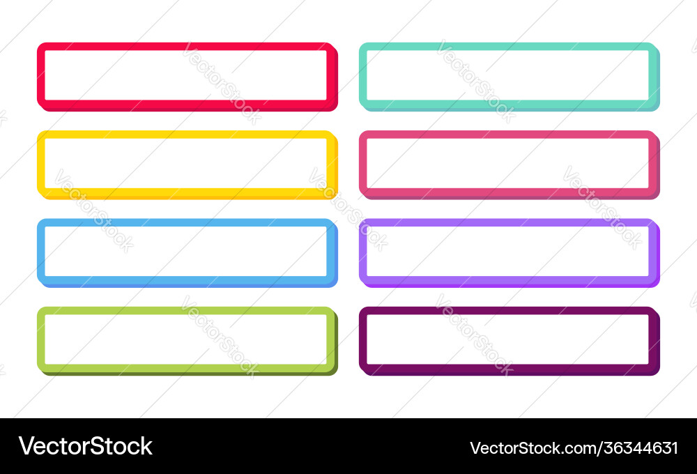 Set 3d colored web buttons design templates vector image