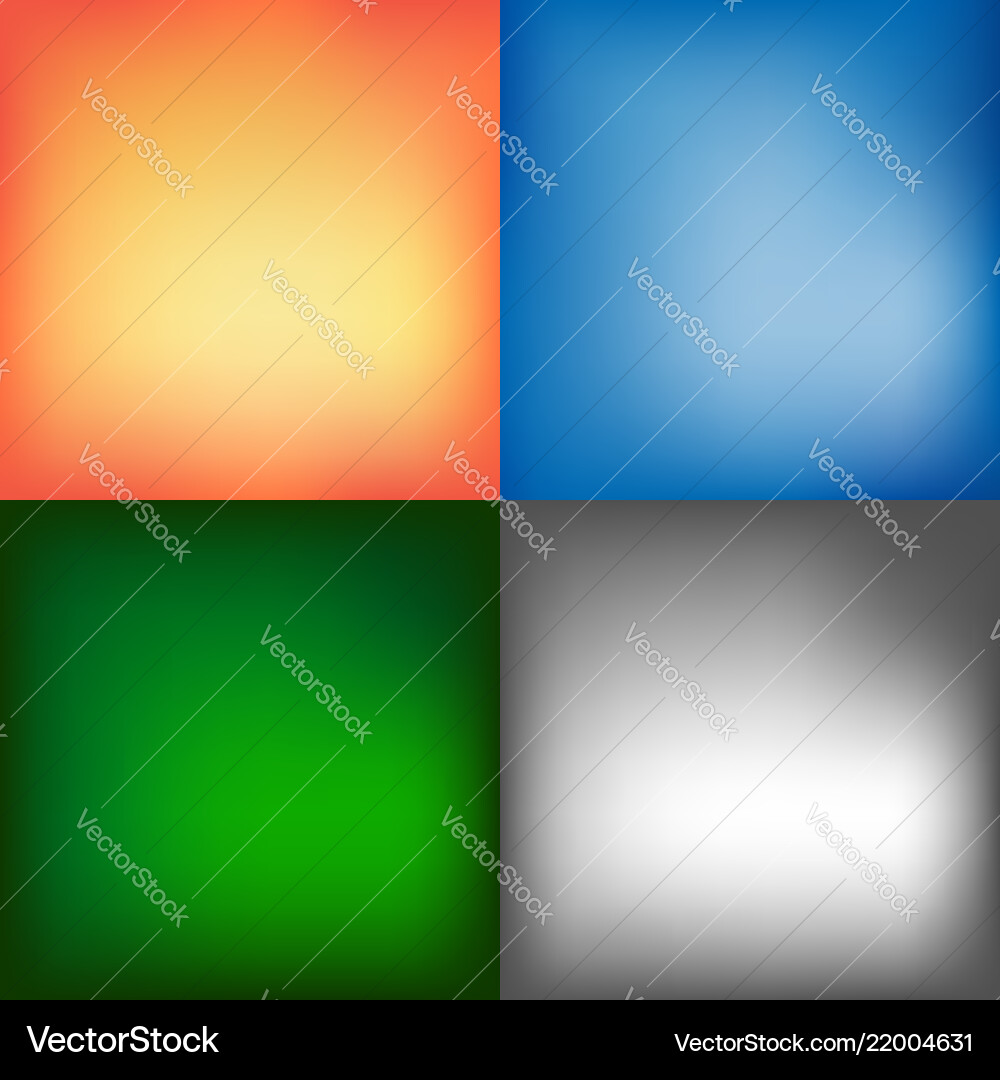 Soft blurred color backgrounds - set mesh Vector Image