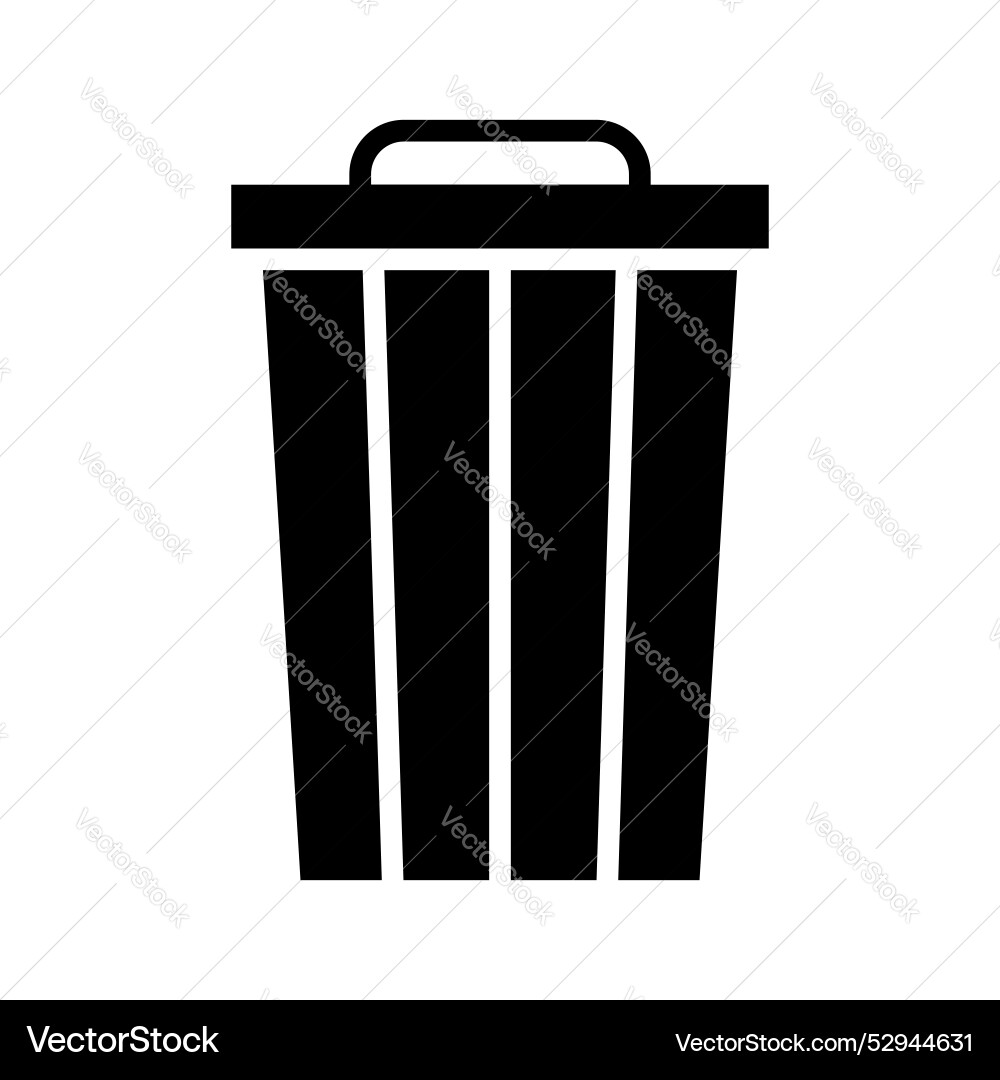 Trash icon set delete button garbage rubbish Vector Image
