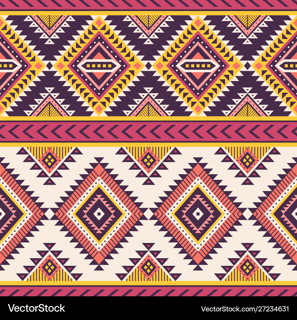 Tribal geometric seamless pattern Tribal geometric seamless pattern vector image
