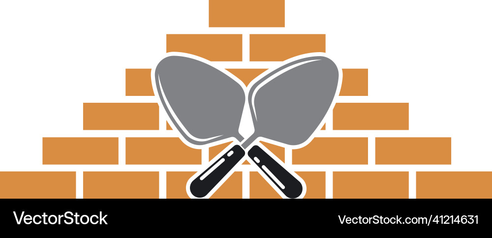 Trowel tool icon of architecture builder design Vector Image