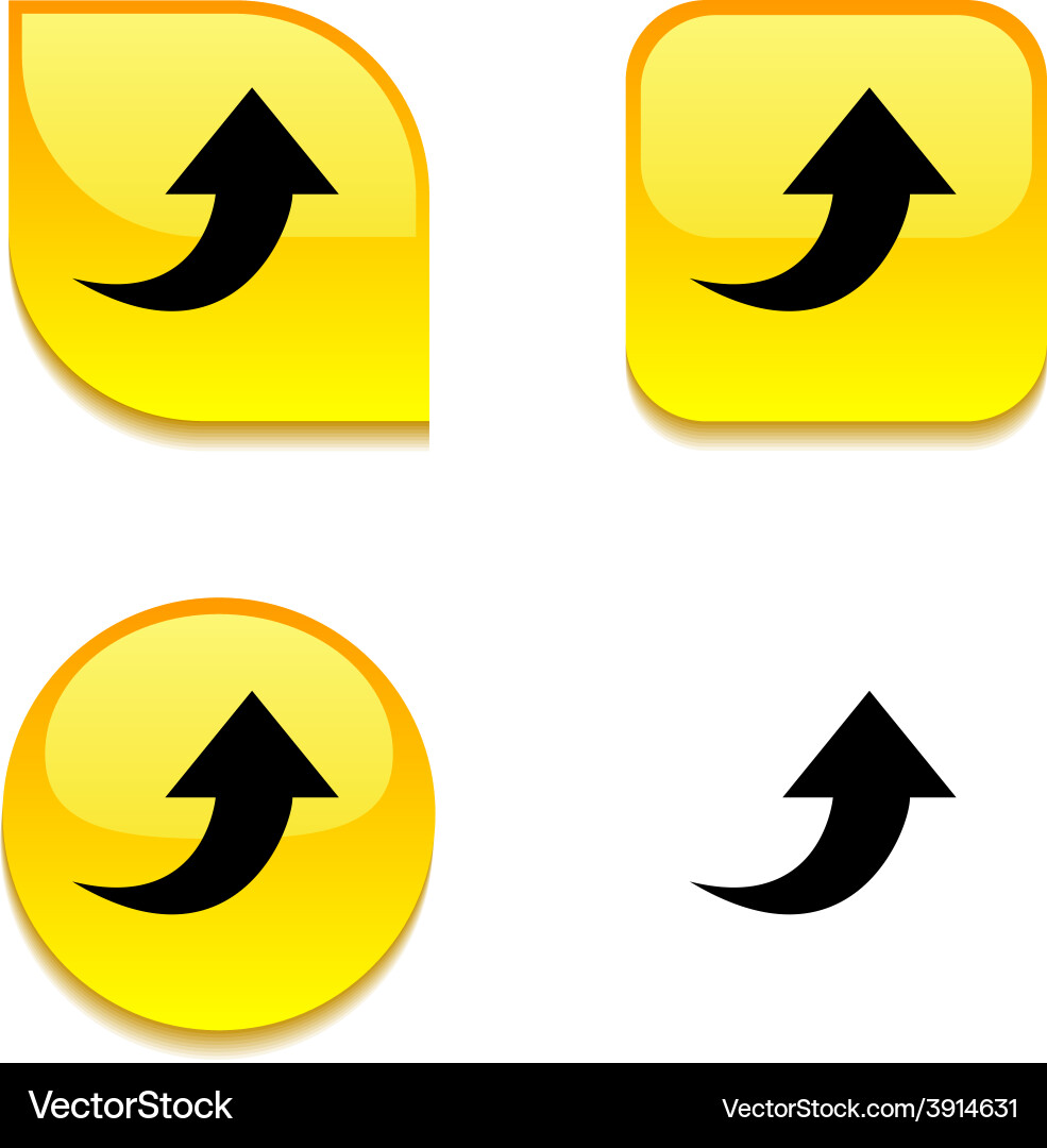 Upload glossy button vector image