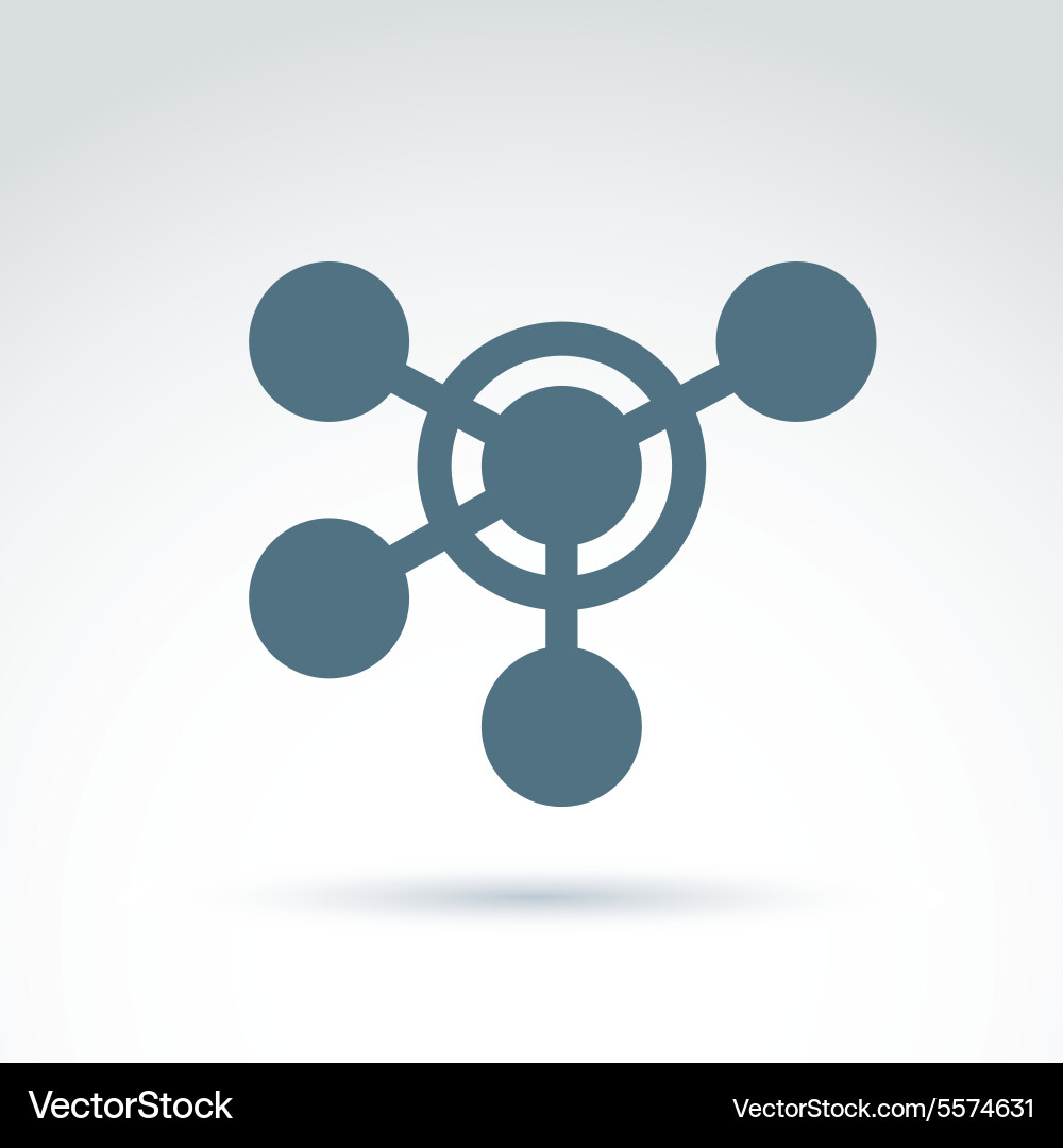 Vernetzte Kreise Icon Vektorbild