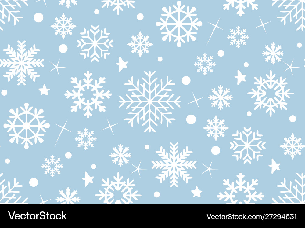 White Snowflake Pattern Vector Image