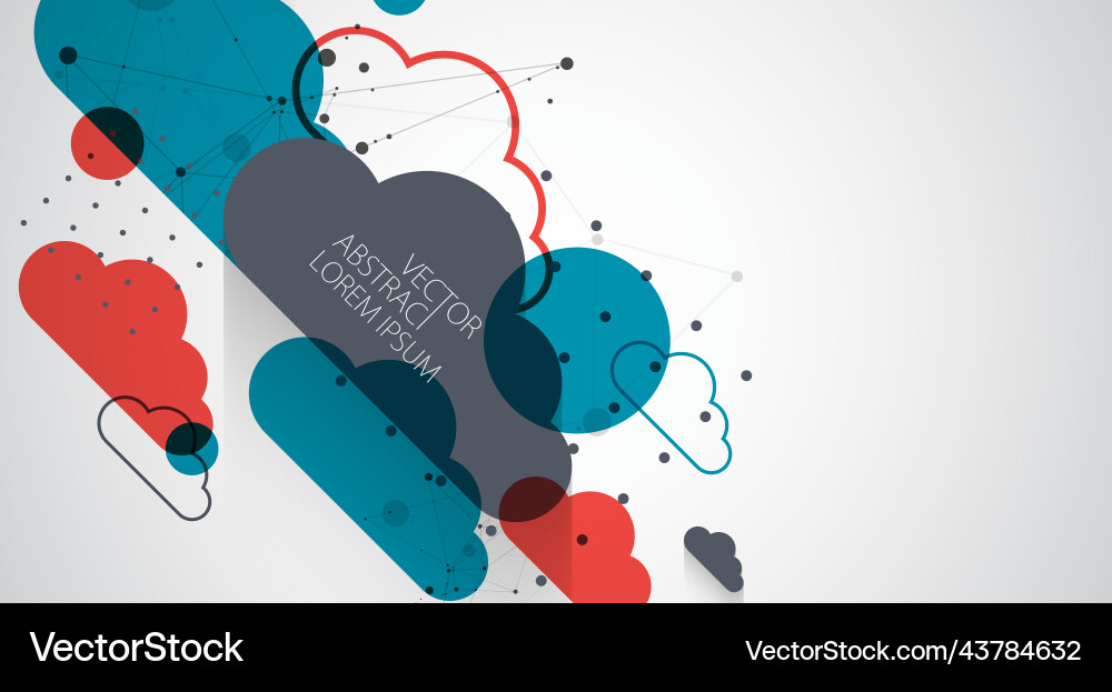 Abstract background with clouds technological Abstract background with clouds technological vector image